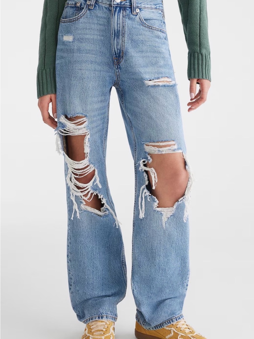 Aeropostale High-Rise 90’s Baggy Light Blue Wide-Leg Jeans - Women
